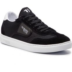 Sneakersy TRUSSARDI JEANS - 77A00144 K299. Czarne sneakersy męskie Trussardi Jeans, na co dzień, bez wzorów, z jeansu, klasyczne, bez zapięcia. Za 539,00 zł.