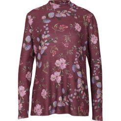 Bluza z polaru i stójką bonprix czerwony klonowy w kwiaty. Czerwone bluzy damskie bonprix, w kwiaty, z polaru, bez rękawów, bez kaptura. Za 79,99 zł.
