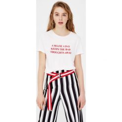 T-shirty damskie: Koszulka basic z napisem