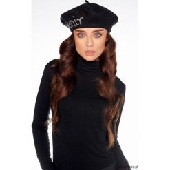 Beret l'avenir LGK105 - czarny. Czarne berety damskie Pakamera, bez wzorów. Za 100,00 zł.
