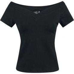 Hell Bunny Alex Top Koszulka damska czarny. Czarne koszulki damskie marki Hell Bunny, xs, bez wzorów, bez kołnierzyka, bez rękawów. Za 99,90 zł.