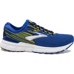 Buty Brooks Adrenaline GTS 19 M Biało-Niebieskie. Niebieskie buty sportowe męskie Brooks, z dzianiny, bez zapięcia, do biegania. Za 549,99 zł.