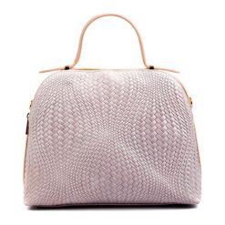 Torebki klasyczne damskie: Skórzana torebka w kolorze jasnoróżowym – (S)34 x (W)27 x (G)16 cm