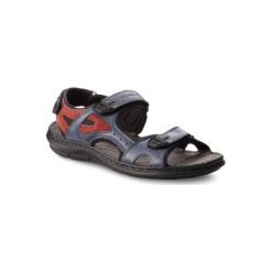 LASOCKI FOR MEN MI07-A426-A282-12. Niebieskie sandały męskie Lasocki For Men, ze skóry, bez zapięcia. Za 129,99 zł.
