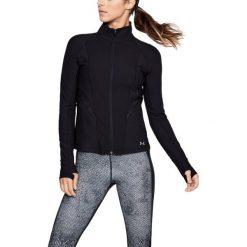 Bluza Under Armour Vanish Disrupt Mesh Full Zip W Czarna. Czarne bluzy damskie marki Under Armour, na lato, bez wzorów, z meshu, bez rękawów, długie, bez kaptura. Za 219,99 zł.