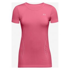 Under Armour Koszulka Różowy. Różowe koszulki damskie Under Armour, l, bez wzorów, z elastanu, bez kołnierzyka, z krótkim rękawem. Za 188,95 zł.