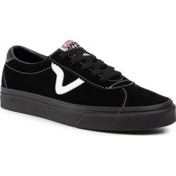 Tenisówki VANS - Vans Sport VN0A4BU6BKA1 Black/Black. Czarne trampki męskie Vans, z zamszu, sportowe. W wyprzedaży za 219,00 zł.