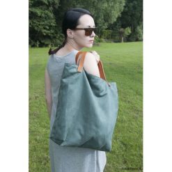Torba tote XXL - zieleń. Zielone torebki klasyczne damskie Pakamera, ze skóry, duże. Za 129,00 zł.