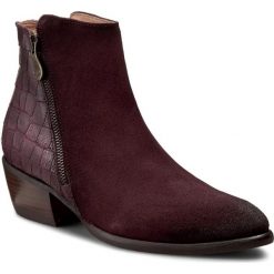 Botki KANNA - KI6863 Lisb/Miami Burdeos. Czerwone botki damskie skórzane marki Kanna, na obcasie. W wyprzedaży za 349,00 zł.
