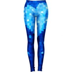 Legginsy: Legginsy w kolorze niebieskim ze wzorem
