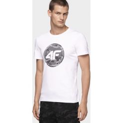 T-shirt męski TSM076 - biały. Białe koszulki męskie xl. W wyprzedaży za 29,99 zł.