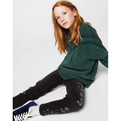 Mango Kids - Jeansy dziecięce Spot 110-164 cm. Szare jeansy dziewczęce marki Mango Kids, z bawełny. W wyprzedaży za 49,90 zł.