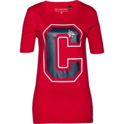 T-shirt bonprix czerwony. Czerwone t-shirty damskie bonprix, z nadrukiem. Za 44,99 zł.