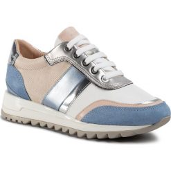 Sneakersy GEOX - D Tabelya A D02AQA 02211 C0004 Lt Blue/White. Brązowe półbuty damskie Geox, bez wzorów, z zamszu, bez obcasa, bez zapięcia. W wyprzedaży za 429,00 zł.