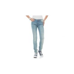 Jeansy skinny Wrangler Molly W25IXI4IF. Niebieskie jeansy damskie marki Wrangler, bez wzorów, z jeansu. Za 179,00 zł.