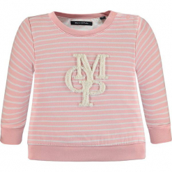 Bluza w kolorze jasnoróżowym. Czerwone bluzy niemowlęce Marc O'Polo Junior, z aplikacjami, z materiału. W wyprzedaży za 62,95 zł.