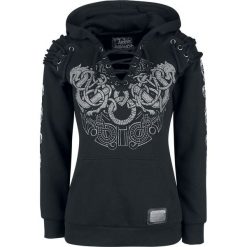 Amon Amarth EMP Signature Collection Bluza z kapturem damska czarny. Czarne bluzy damskie marki Amon Amarth, l, z aplikacjami, z materiału, bez rękawów, z kapturem. Za 284,90 zł.