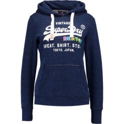 Bluzy damskie: Superdry RAINBOW Bluza z kapturem rugged navy