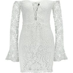 Sukienki: Missguided BARDOT UP FRONT BODYCON Sukienka koktajlowa white