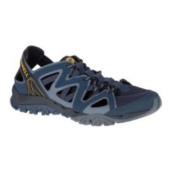 Merrell Buty Męskie Tetrex Crest Wrap Navy 9,5 (44). Niebieskie sandały męskie marki Merrell, z materiału, bez zapięcia. W wyprzedaży za 305,00 zł.