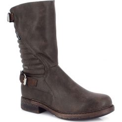 Kozaki "Sohane" w kolorze brązowym. Brązowe buty zimowe damskie Kimberfeel. W wyprzedaży za 367,95 zł.