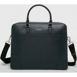 Guess Jeans - Torba. Niebieskie torby męskie skórzane Guess Jeans, w paski, z poliesteru, casualowe, na ramię, małe. W wyprzedaży za 499,90 zł.