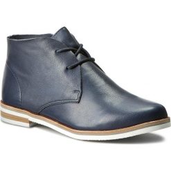 Botki CAPRICE - 9-25100-28 Ocean Nappa 855. Niebieskie buty zimowe damskie Caprice, ze skóry, na obcasie, na sznurówki. W wyprzedaży za 239,00 zł.