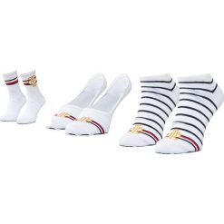 Zestaw 3 par wysokich skarpet damskich TOMMY HILFIGER - 320322001 White 300. Białe skarpetki damskie TOMMY HILFIGER, bez wzorów, z elastanu. Za 69,00 zł.