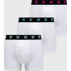 CR7 Cristiano Ronaldo - Bokserki (3 pack). Białe bokserki męskie CR7 Cristiano Ronaldo, bez wzorów, z elastanu. W wyprzedaży za 69,90 zł.
