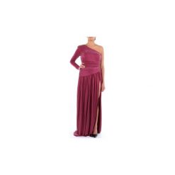 Sukienki długie Elisabetta Franchi AB58987E2. Fioletowe sukienki damskie Elisabetta Franchi, bez wzorów, bez kołnierzyka, bez rękawów, długie. Za 1237,23 zł.