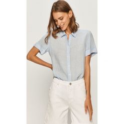 Marc O'Polo - Koszula. Niebieskie bluzki damskie Marc O'Polo, m, bez wzorów, z bawełny, klasyczne, polo, z krótkim rękawem. W wyprzedaży za 269,90 zł.