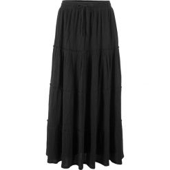 Spódnica maxi z kreszowanej bawełny bonprix czarny. Czarne spódniczki damskie bonprix, bez wzorów, z bawełny, maxi. Za 109,99 zł.