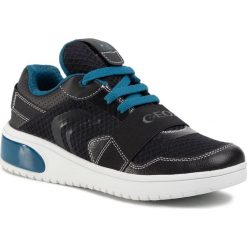 Sneakersy GEOX - J Xled B. B J927QB 01454 C9269 S Black/Petrol. Niebieskie trampki chłopięce Geox, bez wzorów, ze skóry ekologicznej, na sznurówki. Za 389,00 zł.