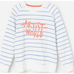Bluza dresowa w paski - Biały. Białe bluzy męskie Reserved, m, w paski, z dresówki, bez kołnierzyka, bez rękawów, bez kaptura. W wyprzedaży za 34,99 zł.