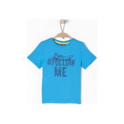 S.Oliver T-Shirt Chłopięcy 92/98 Niebieski. Niebieskie t-shirty chłopięce z krótkim rękawem marki S.Oliver, z nadrukiem, z bawełny. Za 35,00 zł.
