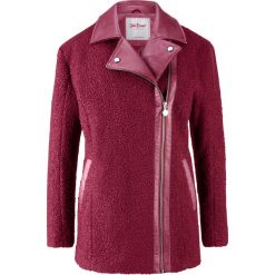 Kurtka zimowa ze sztucznym futerkiem bonprix ciemnoczerwony. Fioletowe kurtki damskie bonprix, na zimę, bez wzorów, bez kaptura. Za 119,99 zł.