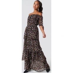NA-KD Boho Sukienka maxi z odkrytymi ramionami - Multicolor. Brązowe długie sukienki NA-KD Boho, boho, z odkrytymi ramionami. Za 202,95 zł.