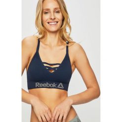 Reebok - Biustonosz. Czarne biustonosze sportowe damskie Reebok, xs, bez wzorów, z elastanu. Za 99,90 zł.
