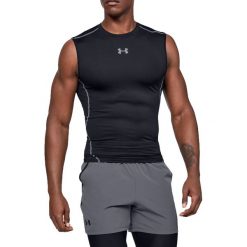 Under Armour HG Armour Sleeveless 1257469-001 t-shirt męskie czarne XXL. Czarne t-shirty męskie Under Armour, s, bez wzorów, z elastanu, bez kołnierzyka. W wyprzedaży za 99,99 zł.