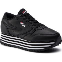 Sneakersy FILA - Orbit Zeppa Stripe Wmn 1010667,11W Black/Stripe. Czarne półbuty damskie Fila, ze skóry. Za 389,00 zł.