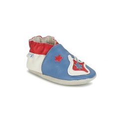 Kapcie niemowlęce Dziecko Robeez SUPERSTAR ROCK. Niebieskie buciki niemowlęce marki Robeez, bez zapięcia. Za 119,20 zł.