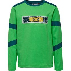 Koszulka "Tiger 106" w kolorze zielonym. Zielone t-shirty chłopięce LEGO Wear, z nadrukiem, z długim rękawem. W wyprzedaży za 59,95 zł.