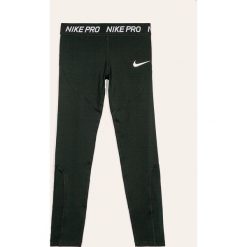 Nike Kids - Legginsy dziecięce 122-166 cm. Czarne spodnie dziewczęce Nike Kids, bez wzorów, z elastanu. Za 119,90 zł.