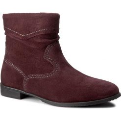 Botki TAMARIS - 1-25005-29 Vine 558. Czerwone botki damskie skórzane marki Tamaris. W wyprzedaży za 169,00 zł.