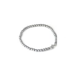 Bransoletka Męska Hematyt Krzyż srebro. Szare bransoletki męskie Brazi druse jewelry, z hematytem, srebrne. Za 55,00 zł.