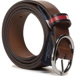 Pasek Damski TOMMY JEANS - Tjw Flag Inlay Belt 3.0 AW0AW05894 262. Pomarańczowe paski damskie Tommy Jeans, w paski, z jeansu. W wyprzedaży za 139,00 zł.