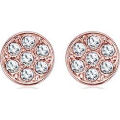 Kolczyki damskie: Pozłacane kolczyki-wkrętki z kryształkami Swarovski