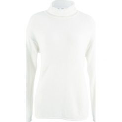Sweter z golfem bonprix biel wełny. Białe golfy damskie marki bonprix, z wełny. Za 32,99 zł.