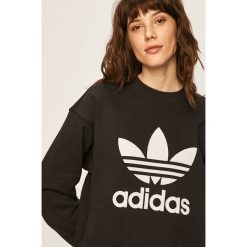 Adidas Originals - Bluza. Czarne bluzy damskie adidas Originals, z nadrukiem, z elastanu, bez rękawów, bez kaptura. W wyprzedaży za 169,90 zł.