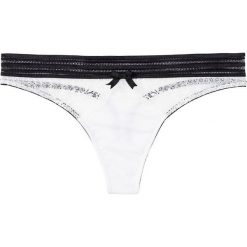 Majtki damskie: Stringi bonprix ecru-czarny